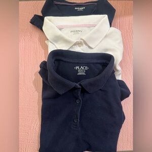 The Children's Place and Old Navy Kids uniform Polo Shirts - Navy & White